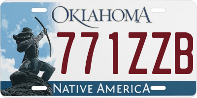 OK license plate 771ZZB