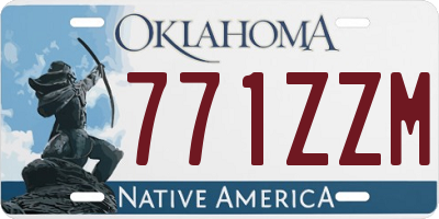 OK license plate 771ZZM
