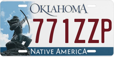 OK license plate 771ZZP