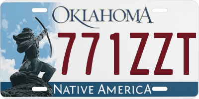 OK license plate 771ZZT