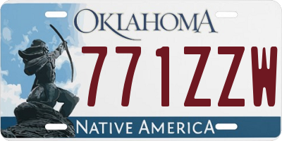 OK license plate 771ZZW