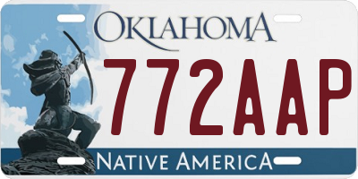 OK license plate 772AAP