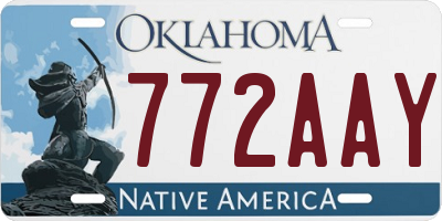 OK license plate 772AAY