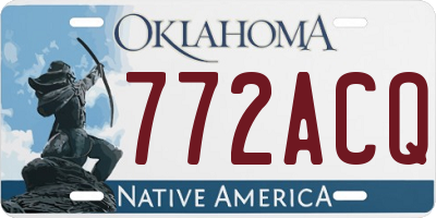 OK license plate 772ACQ