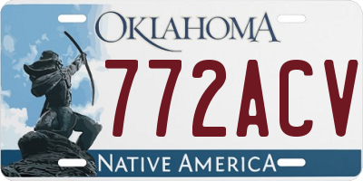 OK license plate 772ACV