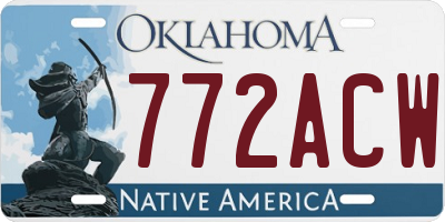 OK license plate 772ACW