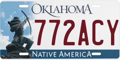 OK license plate 772ACY