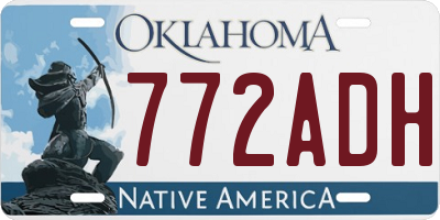 OK license plate 772ADH