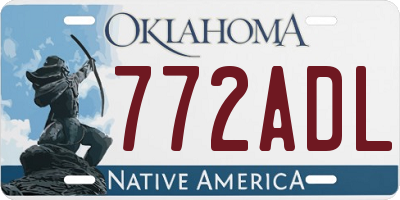 OK license plate 772ADL