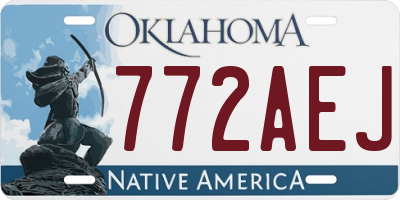 OK license plate 772AEJ