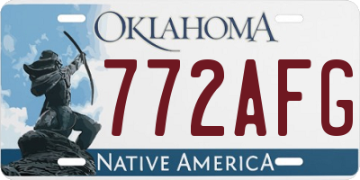 OK license plate 772AFG