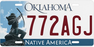OK license plate 772AGJ