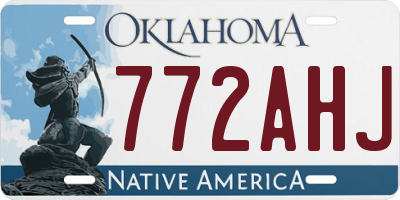 OK license plate 772AHJ
