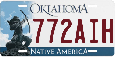 OK license plate 772AIH