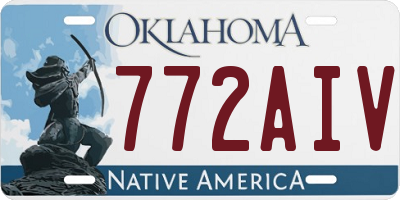 OK license plate 772AIV