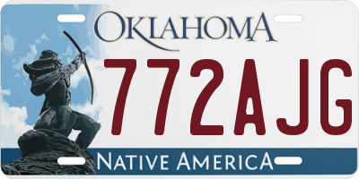 OK license plate 772AJG