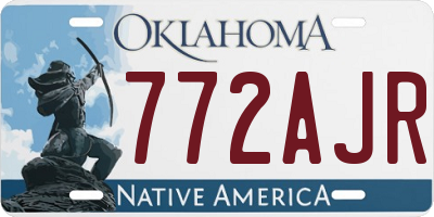 OK license plate 772AJR