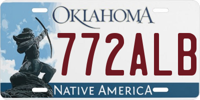 OK license plate 772ALB