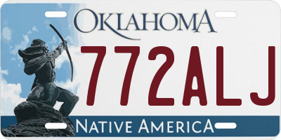 OK license plate 772ALJ