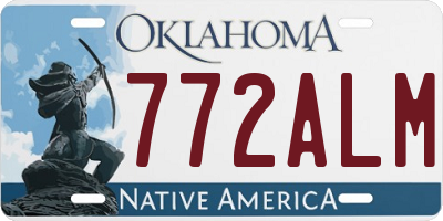 OK license plate 772ALM