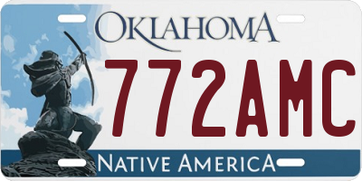 OK license plate 772AMC