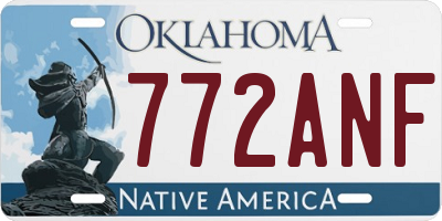OK license plate 772ANF