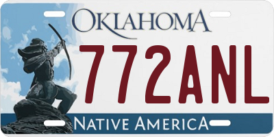 OK license plate 772ANL