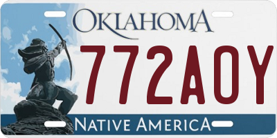 OK license plate 772AOY