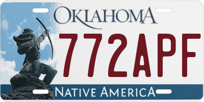 OK license plate 772APF