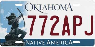 OK license plate 772APJ
