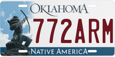 OK license plate 772ARM