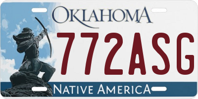 OK license plate 772ASG