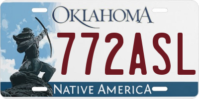 OK license plate 772ASL
