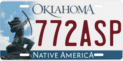 OK license plate 772ASP