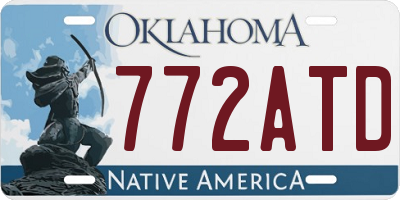 OK license plate 772ATD