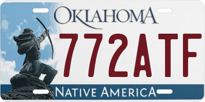 OK license plate 772ATF