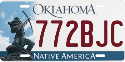 OK license plate 772BJC