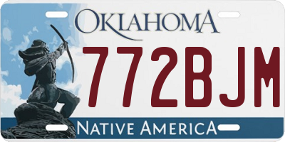 OK license plate 772BJM