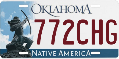 OK license plate 772CHG