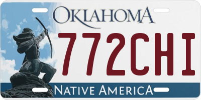 OK license plate 772CHI