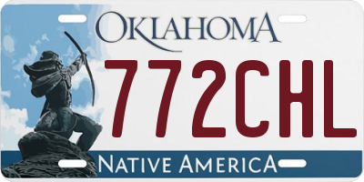 OK license plate 772CHL
