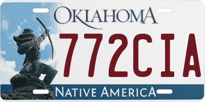 OK license plate 772CIA