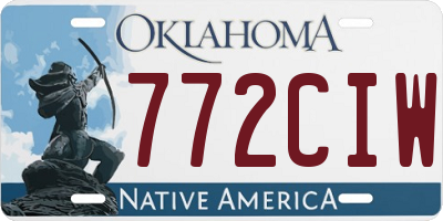 OK license plate 772CIW
