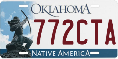 OK license plate 772CTA