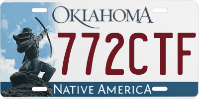 OK license plate 772CTF