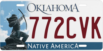 OK license plate 772CVK