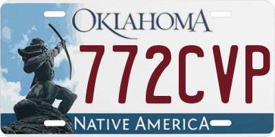OK license plate 772CVP