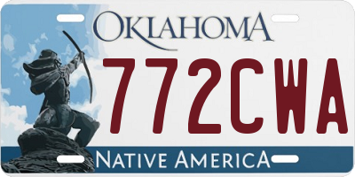 OK license plate 772CWA