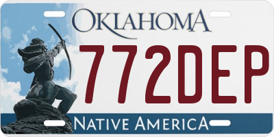 OK license plate 772DEP