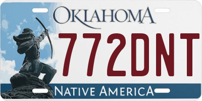 OK license plate 772DNT